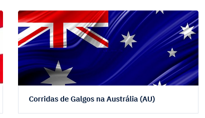 Menu Inicial das Provas com bandeira da Austrália